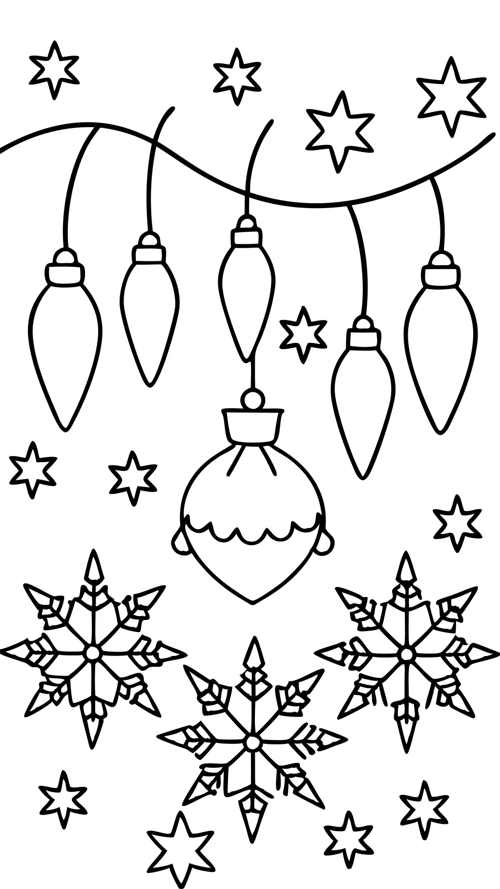 coloring pages christmas lights